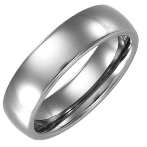 The Heritage Polished Domed Tungsten Wedding Band -8mm  Polished Tungsten Domed Band Men\'s Wedding Ring